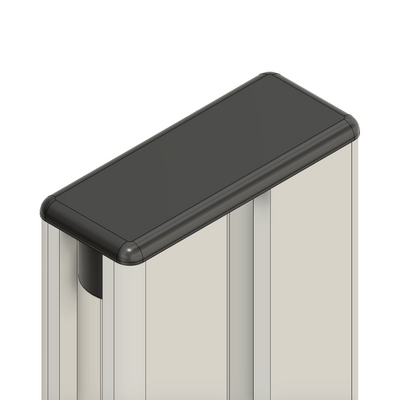 60-050-1 MODULAR SOLUTIONS POLYAMIDE PART<br>END CAP 45MM X 18.5MM BLACK